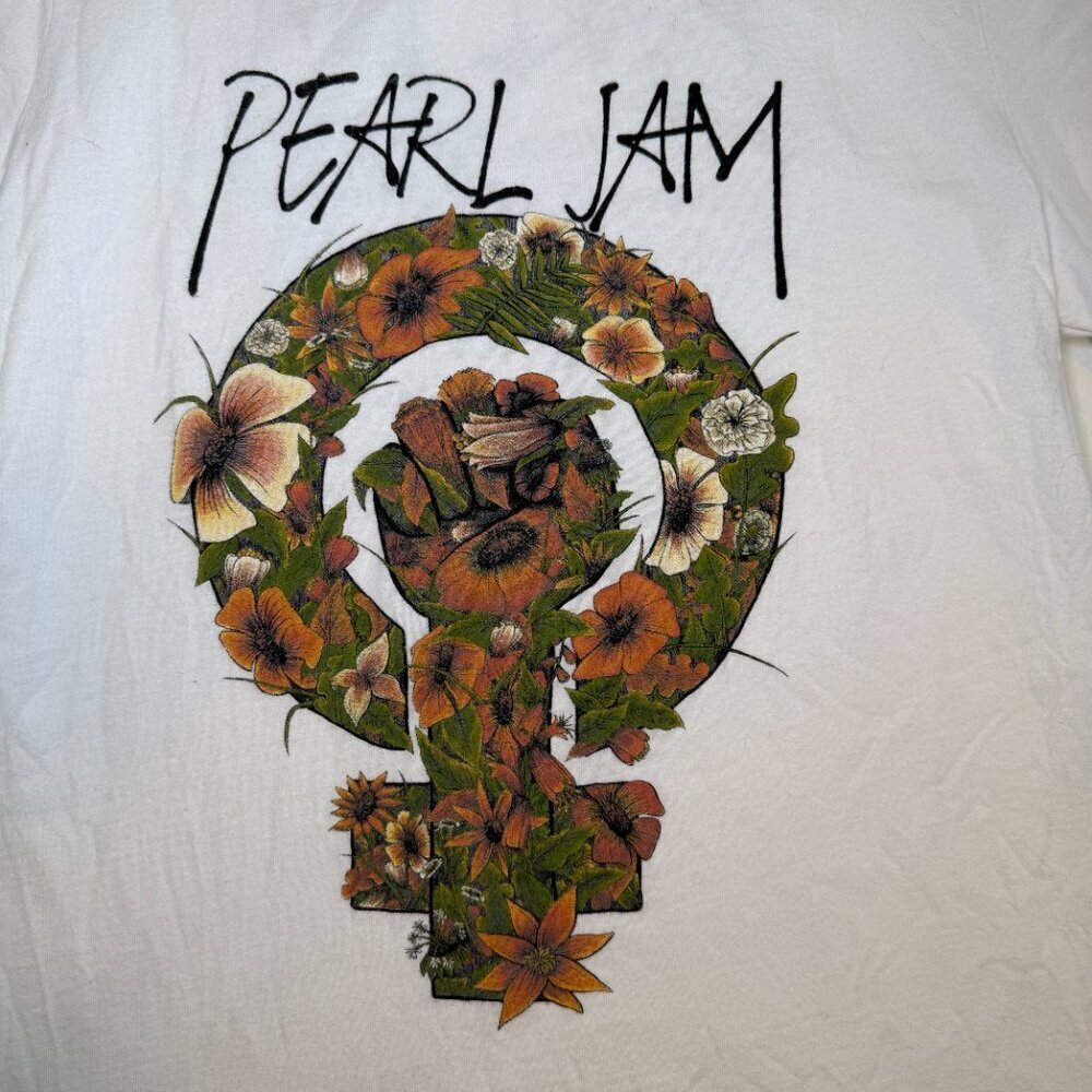 PEARL JAM 2020/2022 Band Concert T-Shirt Feminist White XS - Picture 6 of 11